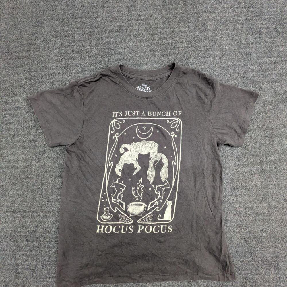 Disney Hocus Pocus T Shirt Womens M Grey Sanderson Sisters Tarot Graphic Tee
